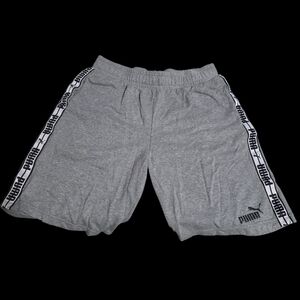 Puma Grey Athletic Shorts with Branded Side Tape